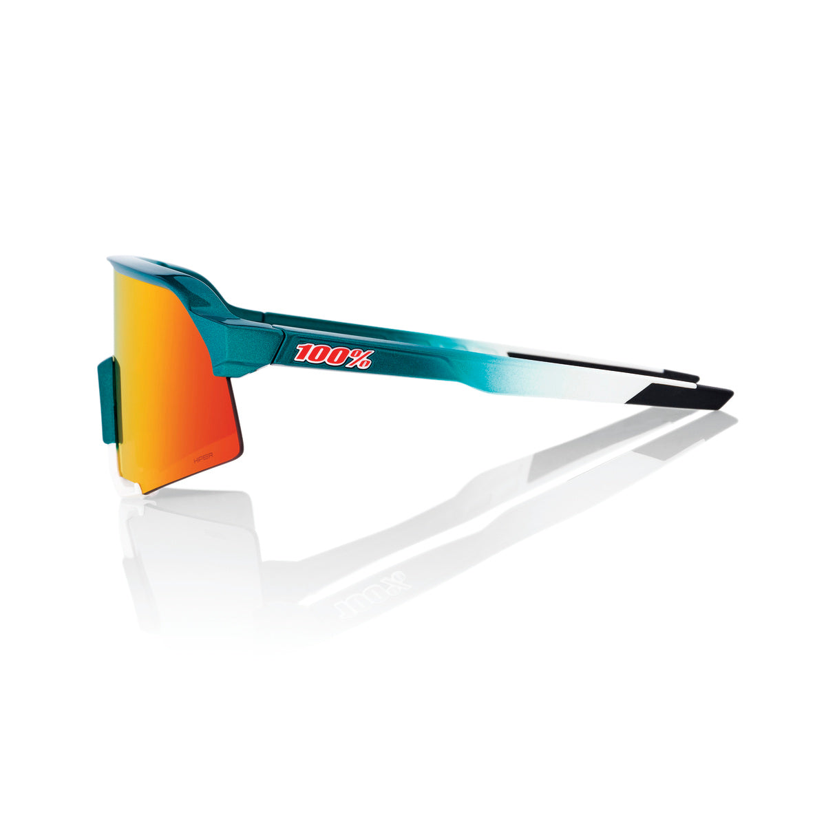 S3 - Gloss Metallic Bora / Matte White - HiPER Red Multilayer Mirror Lens